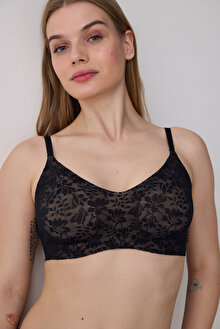 Lace Invisible Bonding Siyah Sütyen_1