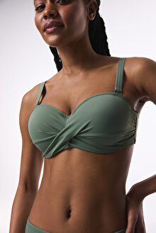 Haki Beauty Toparlayıcı Balenli Balconette Bikini Üstü