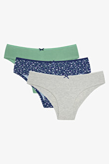 Disty Floral Pamuklu 3lü Hipster Külot
