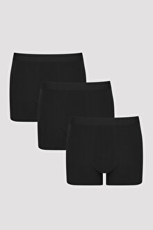 Erkek Basic Black 3'lü Boxer