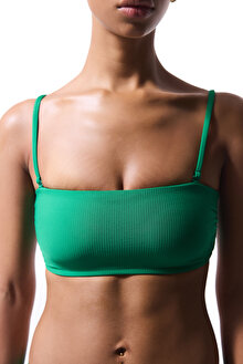 Yeşil Holly Straplez Bikini Üstü