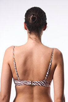 Gale Zebra Desenli Balenli Balconette Bikini Üstü_1