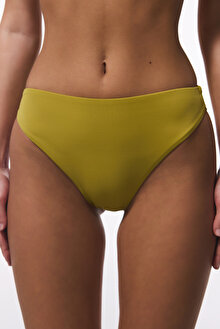 Yeşil High Leg Slip Bikini Altı