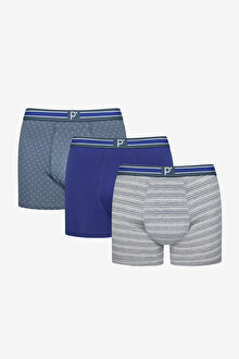 Erkek Dotted 3lü Çok Renkli Boxer