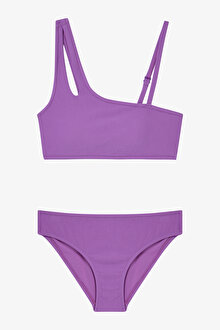 Mor Genç Kız Drop Bandeau Bikini Takımı
