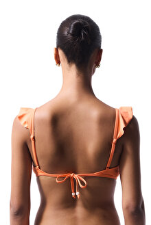 Turuncu Mango Deep Frill Bikini Üstü_1