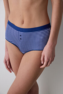 Printed Lacivert Boyshort