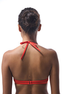 Mercan Boyundan Bağlamalı Push Up Balenli Bikini Üstü_1