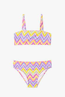 Kız Çocuk Zigzag Bandeau Bikini Takımı