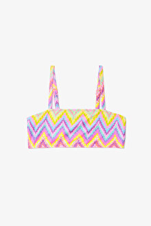 Kız Çocuk Zigzag Bandeau Bikini Takımı_1