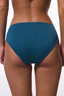 Petrol Rengi Orta Bel Slip Bikini Altı_1