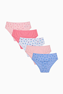 Kız Çocuk Colorful Bows 5li Çok Renkli Slip Külot