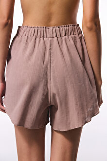 Bej Peek Mini Şort_1