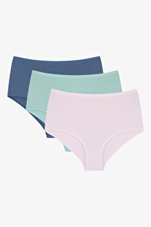 Deep Bloom 3lü Highwaist Çok Renkli Slip Külot