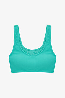 Turkuaz Genç Kız Holly Halter Yaka Bikini Takımı_1