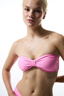 Açık Pembe Bia Straplez Knot Bikini Üstü_1