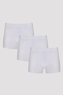 Basic White Tape 3lü Boxer