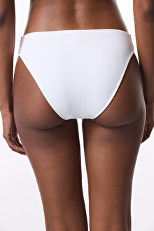 Beyaz Macrame Düşük Bel Bikini Altı_1