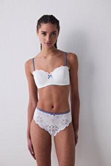 Cheeky Lace Kırık Beyaz Hipster Külot
