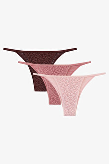 Leo Lace 3lü Çok Renkli Brazilian Külot