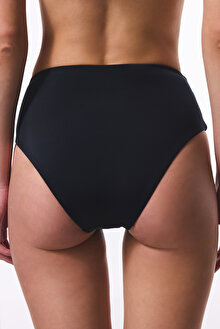 Siyah High Shirred Bikini Altı_1