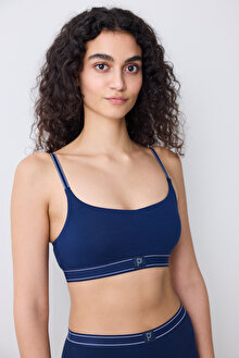 Removable Padded Lacivert Sütyen