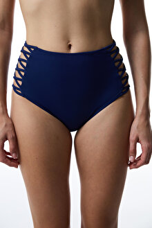 Lacivert High Fashion Yüksek Bel Bikini Altı