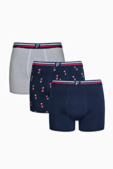 Erkek Gentleman 3lü Çok Renkli Boxer