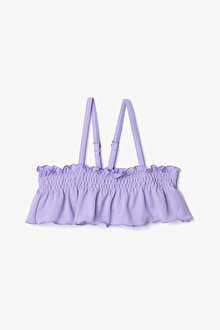 Kız Çocuk Lilly Fırfırlı Bandeau Bikini Takımı_1