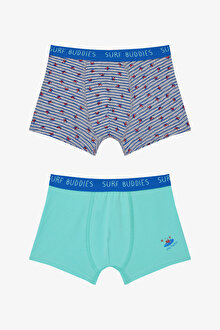 Erkek Çocuk Surf Buddies Çok Renkli 2'li Boxer