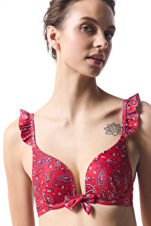 Bandana Intense Push Up Çok Renkli Bikini Üstü