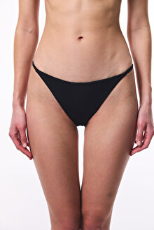 Siyah Super Düşük Bel Brazilian Bikini Altı