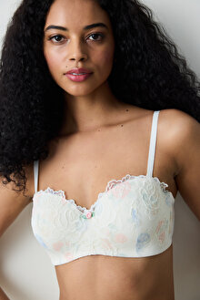 Lotus Broderie Ekru Sütyen_1