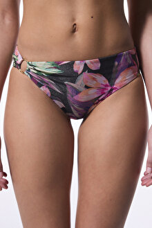 Briella Side Çiçekli Tokalı Slip Bikini Altı