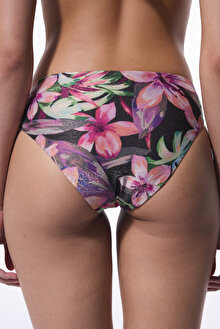 Briella Side Çiçekli Tokalı Slip Bikini Altı_1