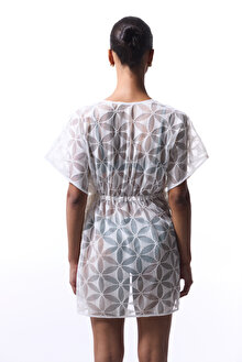 Gardenya West Brode Çiçekli Püskül Detaylı Kaftan_1