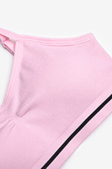 Kız Çocuk Seamless Dikişsiz Açık Pembe Lila Kısa Üst_1