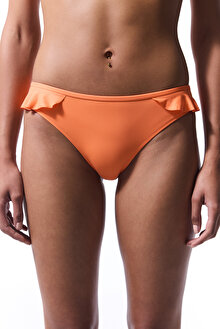 Turuncu Mango Fırfırlı Bikini Altı