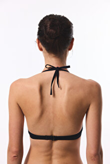Siyah Cup Push Up Balenli Bikini Üstü_1