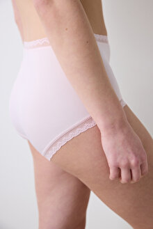 Easy Micro Lace Highwaist Pembe Slip Külot_1