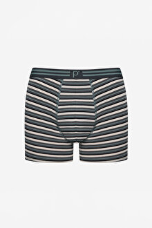Erkek Navy Stripe 3lü Çok Renkli Boxer_1
