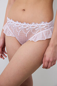 Frill Pembe Slip Külot