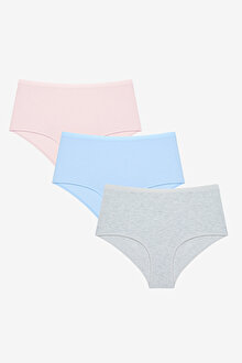 Soft Pastel Pamuklu 3lü Highwaist Slip Külot