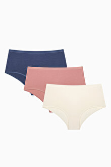 Essentials 3lü Highwaist Çok Renkli Slip Külot