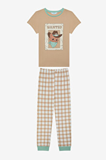 Erkek Çocuk Cowboy Cat 2li Çok Renkli Pijama Takımı_1