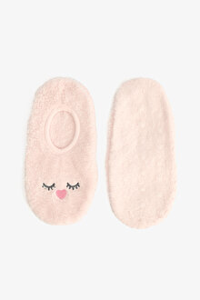 Açık Pembe Sleepy Çizgili Nakışlı Ev Çetiği PN2ZWI2L25SK-LP11 - A.PEMBE - Penti_1