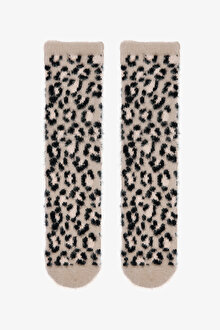 Açık Bej Leopar Desenli Ev Patiği PN300RO425SK-PN73 - Açık Pembe - Penti