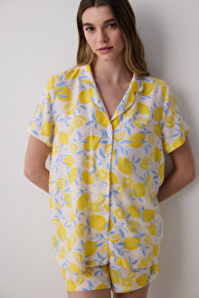 Lemons Chally Gömlek Şort Çok Renkli Pijama Takımı