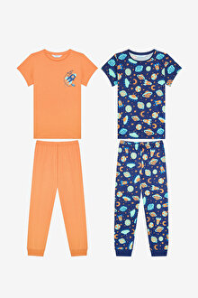 Erkek Çocuk Blast Off 2li Çok Renkli Pijama Takımı