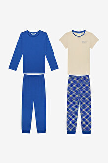 Erkek Çocuk Rodeo 2li Çok Renkli Pijama Takımı